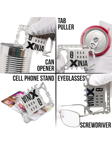 Multiherramienta de Tarjeta Xinja 50 en 1 Acero Inoxidable