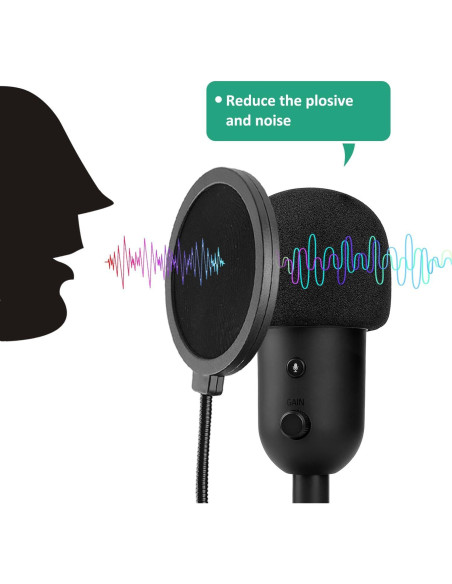 Filtro Pop y Pantalla de Espuma Razer Seiren V2 X - Profesional