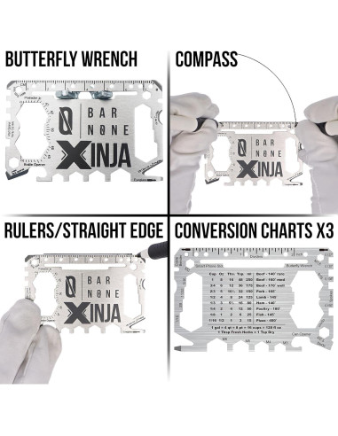 Multiherramienta de Tarjeta Xinja 50 en 1 Acero Inoxidable