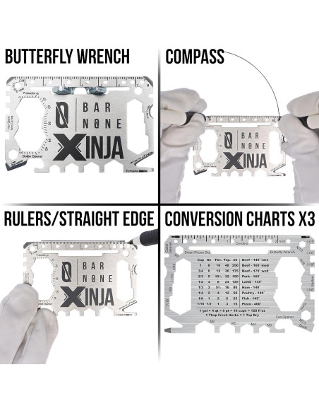 Multiherramienta de Tarjeta Xinja 50 en 1 Acero Inoxidable