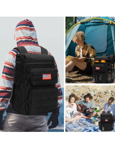 Mochila Táctica Enfriadora ATRIPACK 25L Impermeable Negra 2