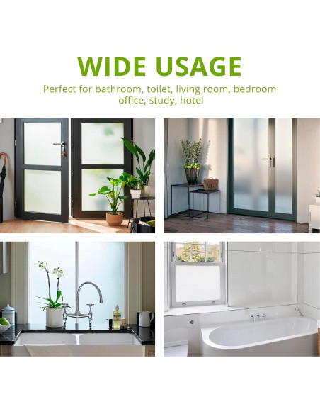 Kit de Película de Privacidad para Ventanas HTVRONT 44.5x199.4cm