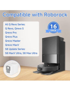 16 Bolsas de Polvo Q Revo para Aspiradora Roborock 3.5L 2