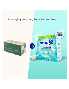 Cápsulas para Lavavajillas Dropps UltraWash 64 Unidades Lluvia Fresca 2