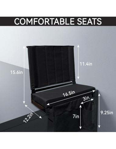 Asiento de Estadio Plegable SamitValt con Respaldo y Cojín