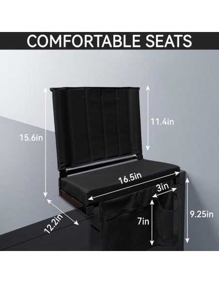 Asiento de Estadio Plegable SamitValt con Respaldo y Cojín