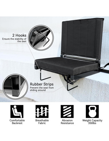 Asiento de Estadio Plegable SamitValt con Respaldo y Cojín