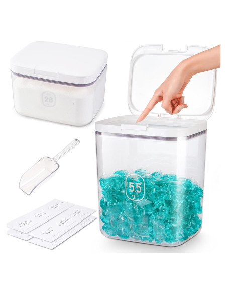 Contenedor de Polvo de Lavandería FACULX 8.3L con Tapa Hermética Contenedor de Polvo de Lavandería FACULX 8.3L con Tapa Hermética