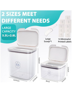 Contenedor de Polvo de Lavandería FACULX 8.3L con Tapa Hermética 2