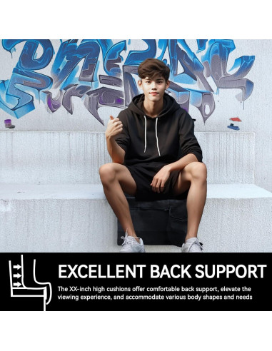 Asiento de Estadio Plegable SamitValt con Respaldo y Cojín