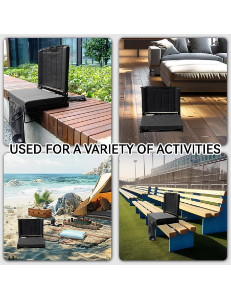 Asiento de Estadio Plegable SamitValt con Respaldo y Cojín