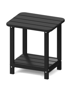 Mesa Lateral Adirondack Sundale para Exterior Negra 2 Niveles