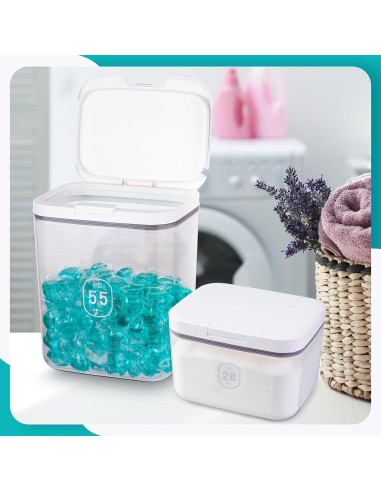 Contenedor de Polvo de Lavandería FACULX 8.3L con Tapa Hermética