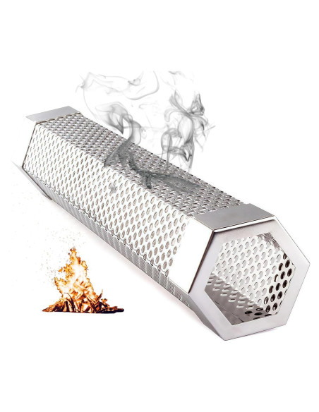 Tubo de Humo LOVEERCT 30 cm Acero Inoxidable para Parrilla