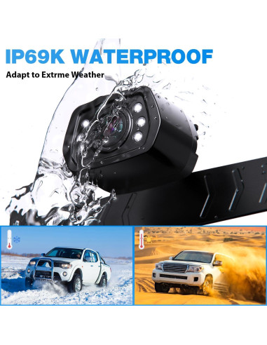 Kit Cámara de Respaldo con Monitor 7" HD 1080P ZEROXCLUB