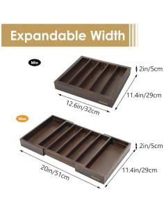 Cajón organizador de cápsulas de café Kssiaz marrón 32-51 cm 2