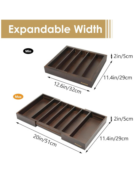 Cajón organizador de cápsulas de café Kssiaz marrón 32-51 cm