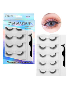 Pestañas Postizas Autoadhesivas EZTZMCN - 10 Pcs Naturales