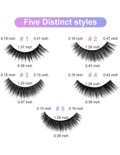 Pestañas Postizas Autoadhesivas EZTZMCN - 10 Pcs Naturales 2