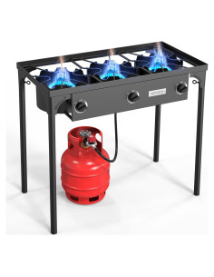 Estufa de Gas Propano ROVSUN 3 Quemadores 225,000 BTU