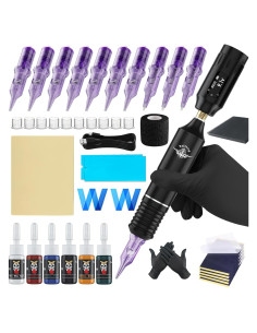Kit de Máquina de Tatuaje Ybeauty para Principiantes 45 Piezas
