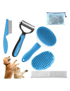 Kit de Aseo para Mascotas WOPQAEM 5 en 1 - Azul