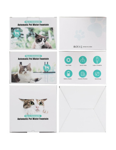 Fuente de Agua Portátil Pewkim para Gatos 1.01L Recargable