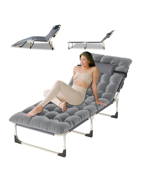 Cama de Camping Plegable EVGTTI 5 Posiciones 226.8 kg