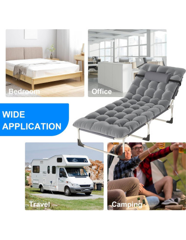 Cama de Camping Plegable EVGTTI 5 Posiciones 226.8 kg