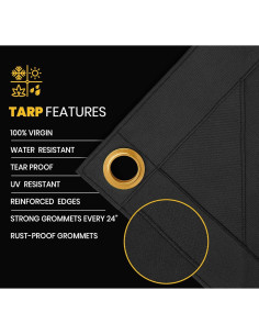 Lona Resistente PROTARP 1.52x2.13m 14 Oz Impermeable UV 2