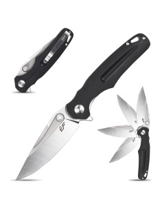 Cuchillo Plegable Eafengrow EF967 D2 Mango G10 20.32 cm Negro