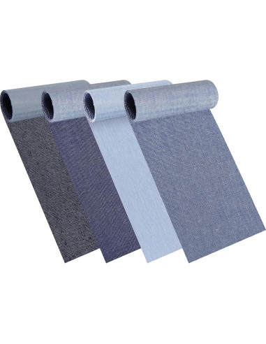 Parches de Denim Azul Azobur 4 Rollos 8x51 cm para Planchar