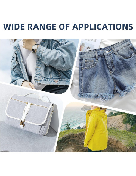 Parches de Denim Azul Azobur 4 Rollos 8x51 cm para Planchar