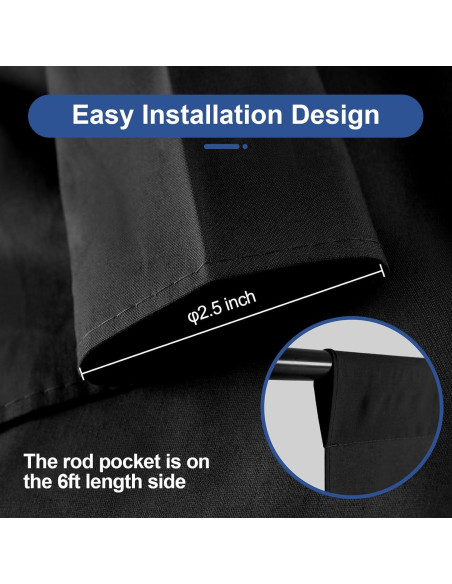 Cortina de Fondo Negra EMART 1.52 x 2.13 m para Fotografía