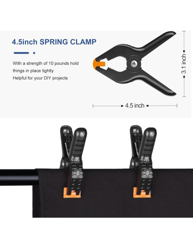 Cortina de Fondo Negra EMART 1.52 x 2.13 m para Fotografía