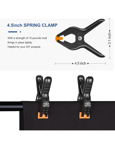 Cortina de Fondo Negra EMART 1.52 x 2.13 m para Fotografía