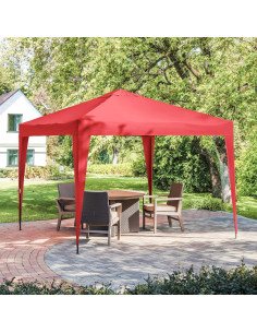 Toldo Plegable Muebles de América 3.05x3.05m Rojo con Bolsa 2