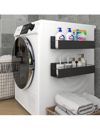 Organizador de Especias Magnético Easyhouse 6 Paquetes Metal Negro