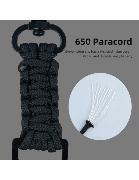 Soporte de Clip para Guantes KUNN - Alta Resistencia, Negro