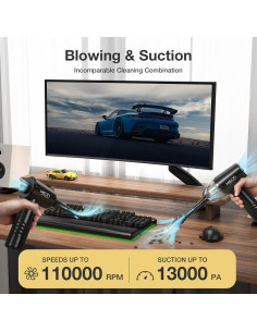 Aspiradora de Teclado Eléctrica MECO ELEVERDE 4 en 1 13KPA 2