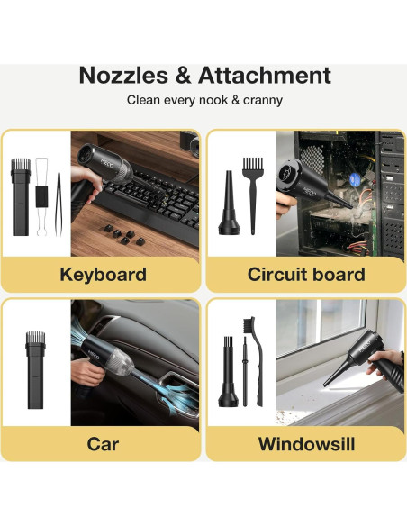 Aspiradora de Teclado Eléctrica MECO ELEVERDE 4 en 1 13KPA
