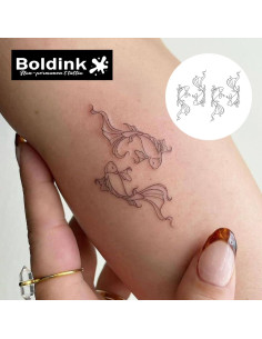 Tatuajes Semipermanentes Boldink Pez Doble - 7-14 Días 2