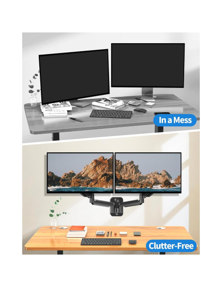 Soporte de Pared Doble para Monitor MOUNTUP 32" Ajustable VESA Soporte de Pared Doble para Monitor MOUNTUP 32" Ajustable VESA