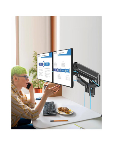 Soporte de Pared Doble para Monitor MOUNTUP 32" Ajustable VESA