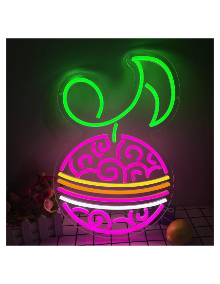 Lámpara LED Neon Fruta Música Diablo Anime GTOTd 42x27.5cm