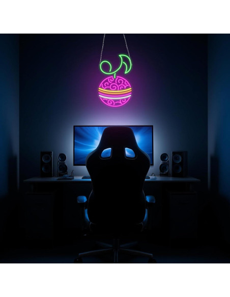 Lámpara LED Neon Fruta Música Diablo Anime GTOTd 42x27.5cm