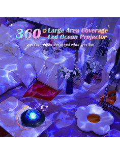 Proyector de Luz Galáctica Mubarek 360 con Sonido Blanco 2