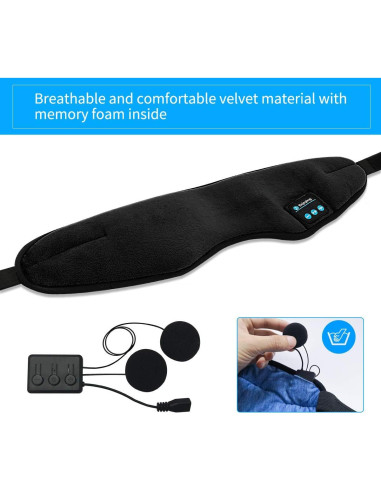 Máscara de Sueño Inalámbrica SKEYEOL con Altavoces y Micrófono