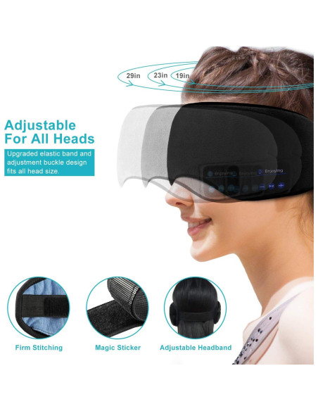 Máscara de Sueño Inalámbrica SKEYEOL con Altavoces y Micrófono