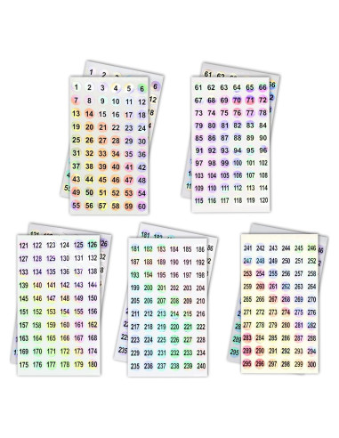 2 Juegos de Etiquetas Holográficas URGINO 1-300 para Organizar